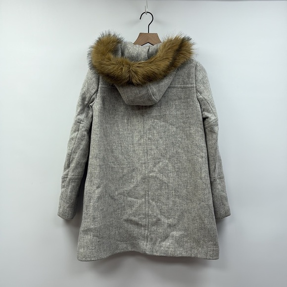 J. Crew Chateau Parka Italian Stadium Cloth Wool Long Coat Jacket Winter Grey 6 - Picture 8 of 13